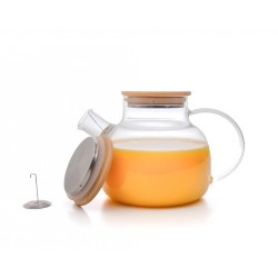 Teekanne mit  Bambus-Deckel 1000 ml