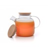 Teekanne mit  Bambus-Deckel 1400 ml