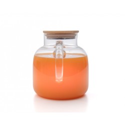 Teekanne mit  Bambus-Deckel 1400 ml