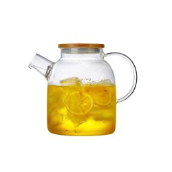 Teekanne mit  Bambus-Deckel 1500 ml