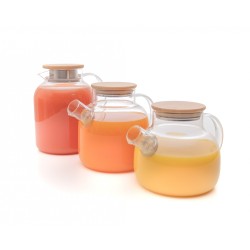 Teekanne mit  Bambus-Deckel 1500 ml