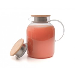 Teekanne mit  Bambus-Deckel 1400 ml