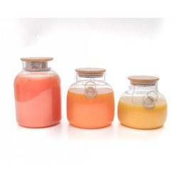 Teekanne mit  Bambus-Deckel 1400 ml