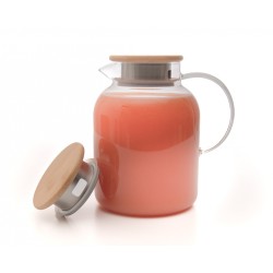 Teekanne mit  Bambus-Deckel 1400 ml