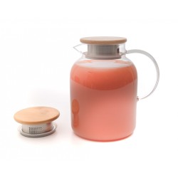 Teekanne mit  Bambus-Deckel 1400 ml