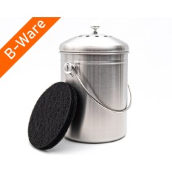 Kompostbehälter 5 Liter Edelstahl mit Filter